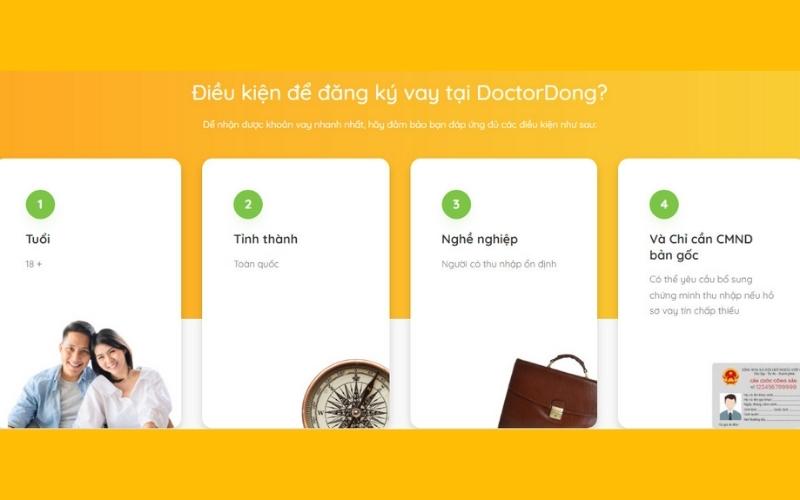 Điều kiện vay tiền tại Doctor Đồng